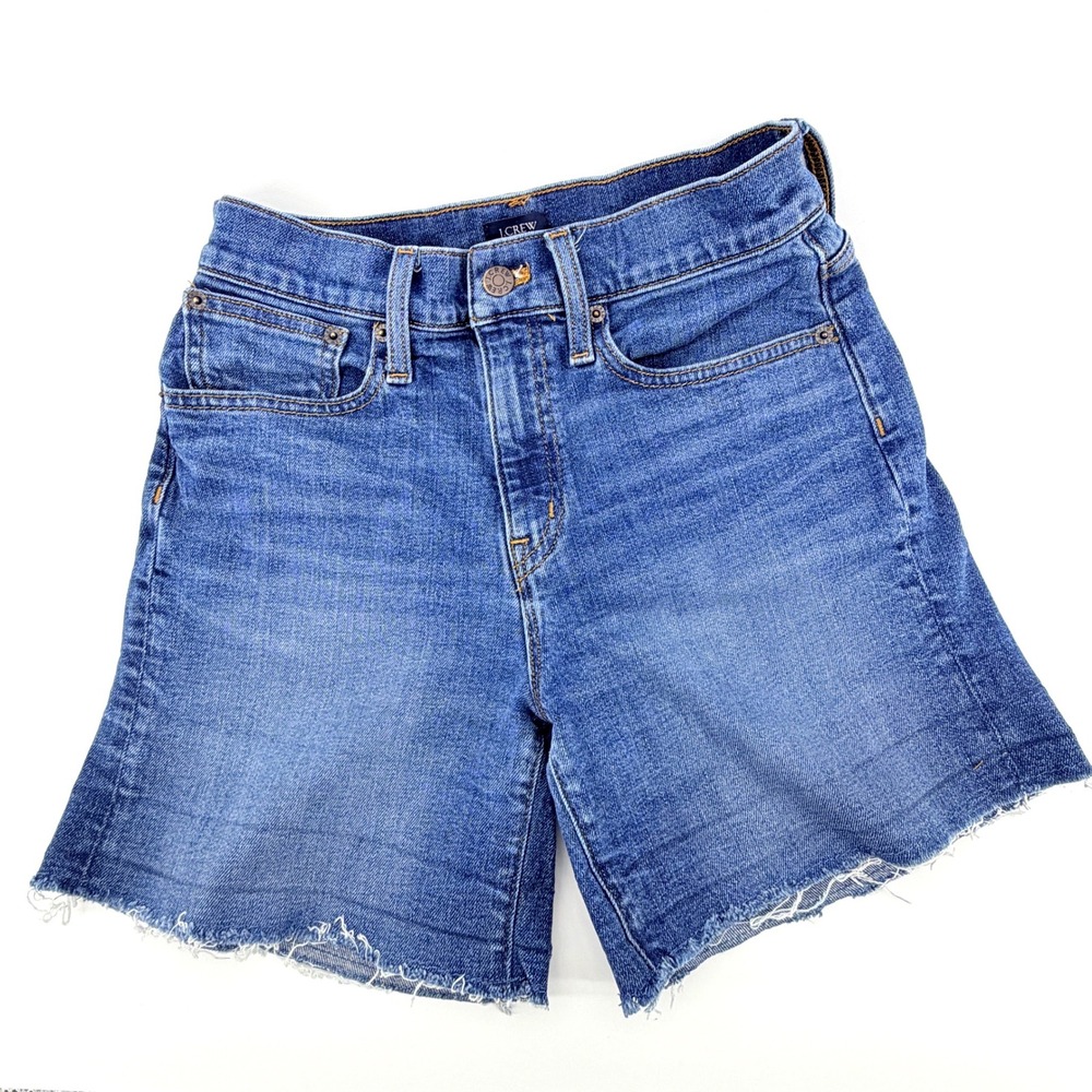 J.Crew Denim Shorts Womens 24 Blue Re-Imagined Eco Friendly Raw Hem AW548